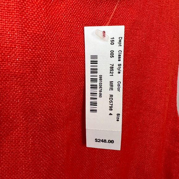 J. Crew Collection #78521 100% Linen Cha Cha Dress Size 4 NWT - Picture 12 of 13